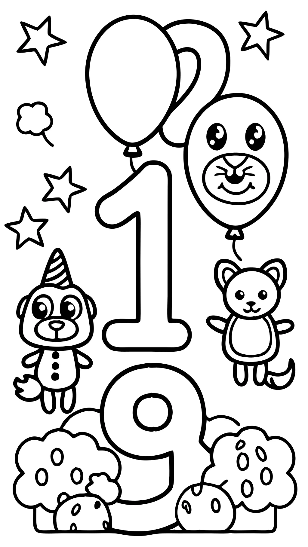 number coloring pages for preschoolers